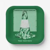 Camouflage rode kegel grappig verkeer kegel papieren bordje (Voorkant)