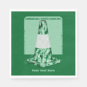 Camouflage rode kegel grappig verkeer kegel servet (Voorkant)