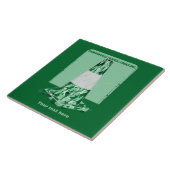 Camouflage rode kegel grappig verkeer kegel tegeltje (Zijkant)