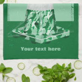 Camouflage rode kegel grappig verkeer kegel theedoek (Gevouwen)