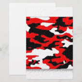 Camouflage Rode Patronen Briefpapier (Voorkant / Achterkant)