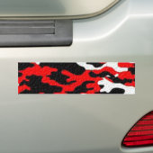 Camouflage Rode Patronen Bumpersticker (Op auto)