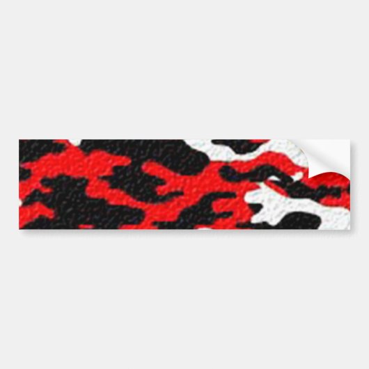 Camouflage Rode Patronen Bumpersticker (Voorkant)