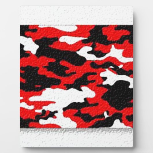 Camouflage Rode Patronen Fotoplaat (Voorkant)