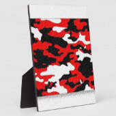 Camouflage Rode Patronen Fotoplaat (Zijkant)