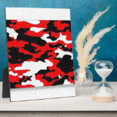Camouflage Rode Patronen Fotoplaat (Zijkant)