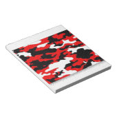 Camouflage Rode Patronen Notitieblok (Schuin)