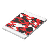 Camouflage Rode Patronen Notitieblok (Linkerzijde)