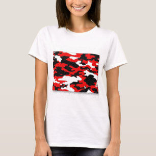 Camouflage Rode Patronen T-shirt