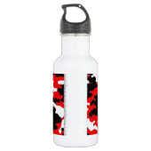 Camouflage Rode Patronen Waterfles (Achterkant)