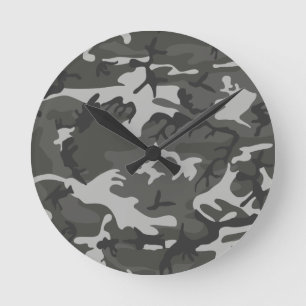 Camouflage Ronde Klok