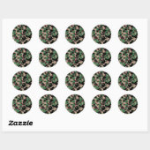 Camouflage Ronde Sticker (Vel)