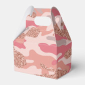 Camouflage Roos Gold Blush Roze Camo Leger Verjaar Bedankdoosjes (Achterkant)