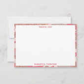 Camouflage Roos Gold Blush Roze Camo Legerpatroon Bedankkaart (Voorkant)