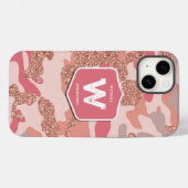Camouflage Roos Gold Blush Roze Camo Legerpatroon Case-Mate iPhone Case (Achterkant (horizontaal))