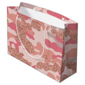 Camouflage Roos Gold Blush Roze Camo Legerpatroon Groot Cadeauzakje (Achterkant Gekanteld)