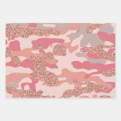Camouflage Roos Gold Blush Roze Camo Legerpatroon Inpakpapier Vel (Voorkant 2)