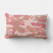 Camouflage Roos Gold Blush Roze Camo Legerpatroon Kussen (Voorkant)