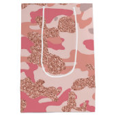 Camouflage Roos Gold Blush Roze Camo Legerpatroon Medium Cadeauzakje (Achterkant)
