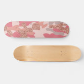 Camouflage Roos Gold Blush Roze Camo Legerpatroon Persoonlijk Skateboard (Horizontaal)