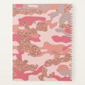Camouflage Roos Gold Blush Roze Camo Legerpatroon Planner (Achterkant)