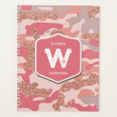 Camouflage Roos Gold Blush Roze Camo Legerpatroon Planner (Voorkant)