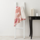 Camouflage Roos Gold Blush Roze Camo Legerpatroon Sherpa Deken (In situ)