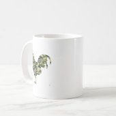 Camouflage Rooster Silhouette Koffiemok (Voorkant links)