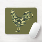 Camouflage Rooster Silhouette Muismat (Met muis)