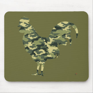 Camouflage Rooster Silhouette Muismat