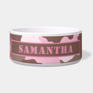 Camouflage Roze Camo Patroon Monogram Voerbakje