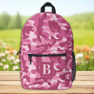 Camouflage Roze Cool Gepersonaliseerd Meisje Camo Bedrukte Rugzak