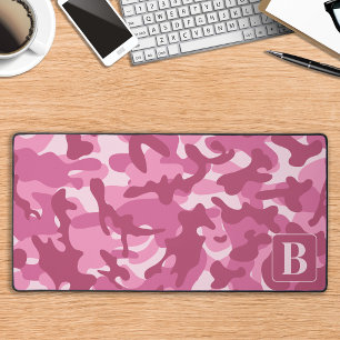 Camouflage Roze Cool Gepersonaliseerd Meisje Camo Bureaumat
