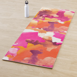 Camouflage roze oranje Yoga Mat