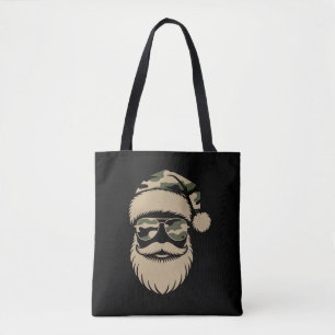 Camouflage Santa Claus zonnebril Kerstmis Camoufla Tote Bag