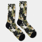 Camouflage Schattigee katten Sokken (Rechts)