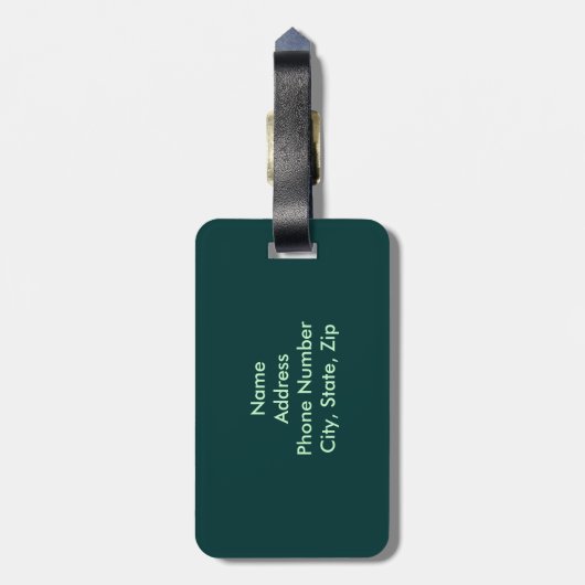 Camouflage Schedel en Kruisbeenderen Bagage Label (Achterkant verticaal)