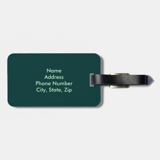 Camouflage Schedel en Kruisbeenderen Bagage Label (Achterkant horizontaal)