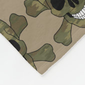 Camouflage Schedel en Kruisbeenderen Fleece Deken (Hoek)