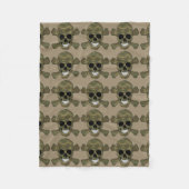 Camouflage Schedel en Kruisbeenderen Fleece Deken (Voorkant)