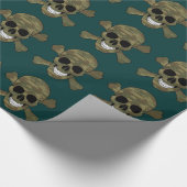 Camouflage Schedel en Kruisbeenderen inpakpapier (Hoek)