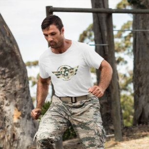 Camouflage Schedel   Militaire Trots Veteraan  T-shirt