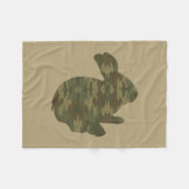 Camouflage Silhouette Bunny Fleece Blanket (Voorkant (Horizontaal))