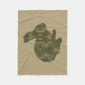 Camouflage Silhouette Bunny Fleece Blanket Deken (Voorkant)