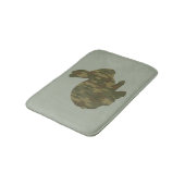 Camouflage Silhouette Bunny Rabbit Bath Mat (Gekanteld)