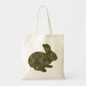 Camouflage Silhouette Easter Bunny-Canvas tas (Voorkant)
