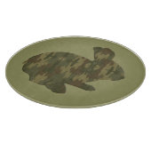 Camouflage Silhouette Easter Bunny Cutting Board Snijplank (Hoek)