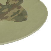 Camouflage Silhouette Easter Bunny Cutting Board Snijplank (Hoek)