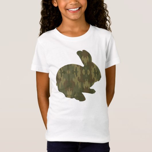 Camouflage Silhouette Easter Bunny Shirt (Voorkant)