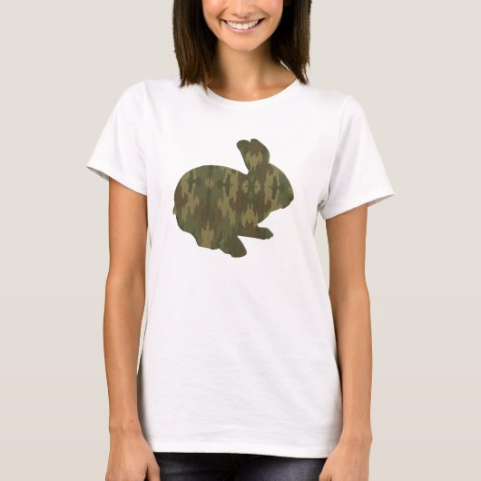 Camouflage Silhouette Easter Bunny Shirt (Voorkant)